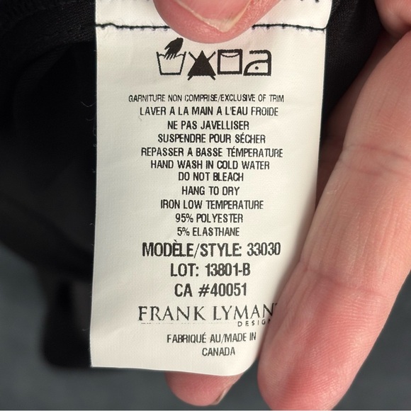 EUC Frank Lyman Design Black tunic length Tank Top Sz 4 - Picture 5 of 7